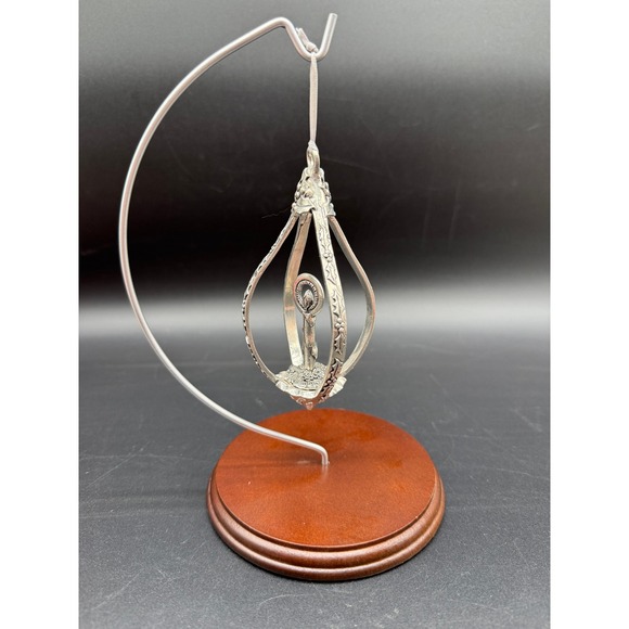 Vintage Metal Teardrop Candlestick Ornament with Stand  Holiday Decor - Picture 1 of 8